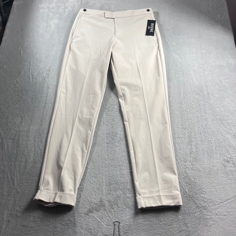 Rhone Commuter Pro Trouser Birch Beige Slim Straight Pant 31x30 NEW 102125-020